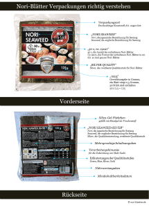 Nori Blätter Verpackung verstehen Vorderseite Rückseite Yaki Nori Maki Sushi Nori Seaweed Ita San silver