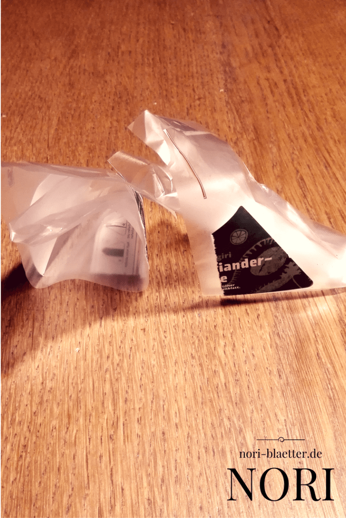 Nori Blatt in Folie Onigiri